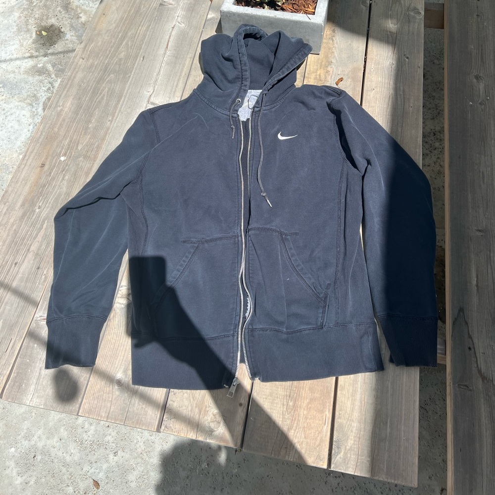 vintage nike navy blue zip up jacket